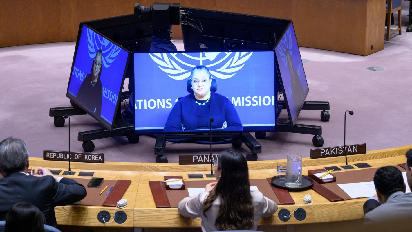 SRSG Hanna Tetteh addresses the Security Council on 19 December 2025