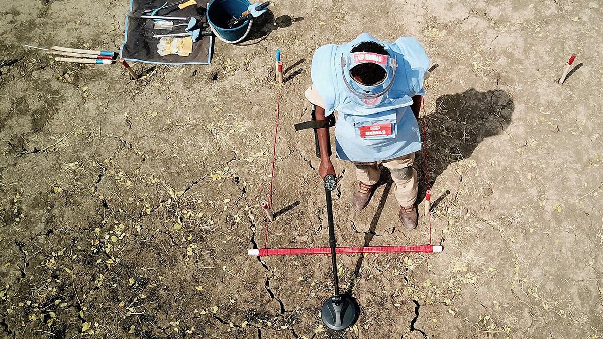 Bird’s-eye view of clearance in Abyei.