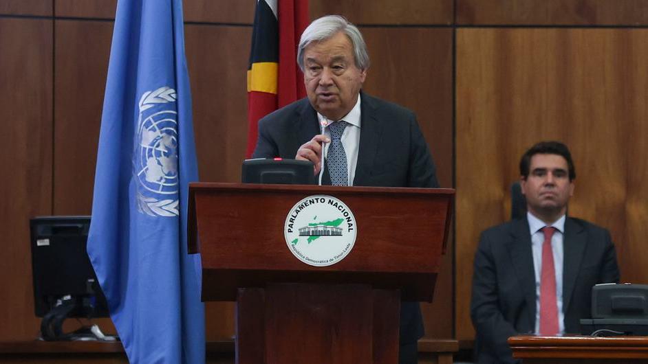 UN Secretary-General António Guterres addresses Timor-Leste's Parliament.