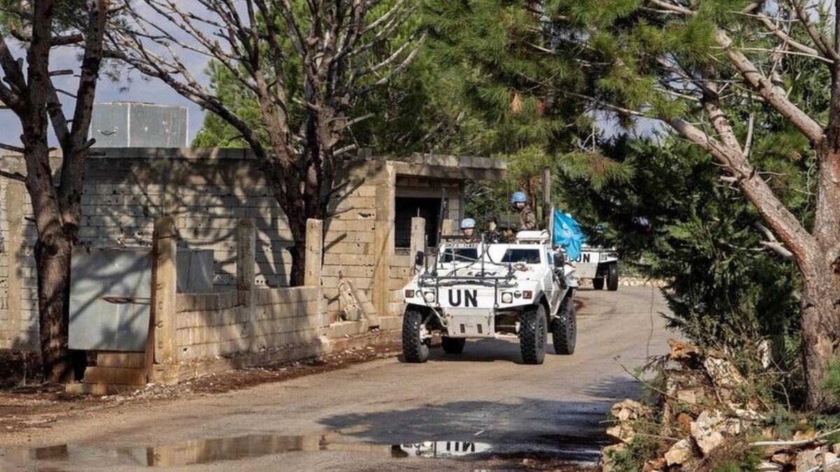 Las fuerzas de paz de la UNIFIL en patrulla en el sur del Líbano.