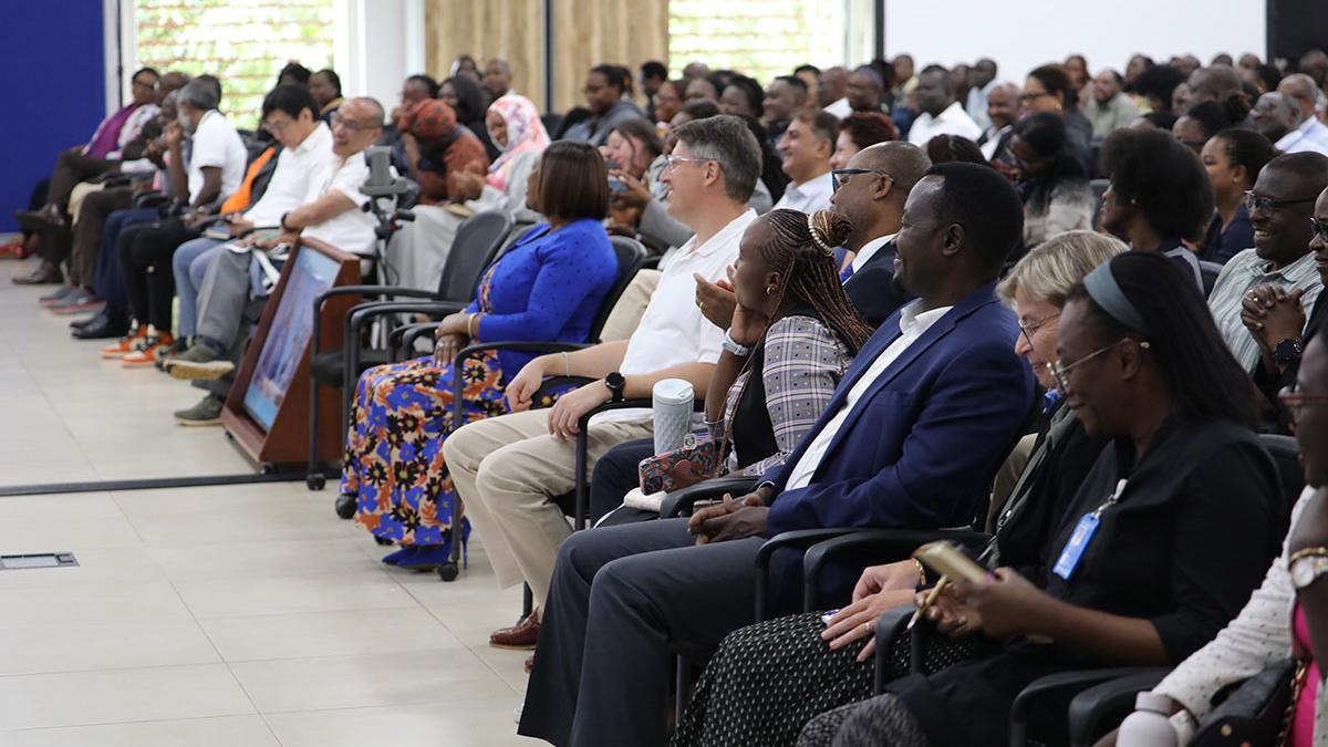 Staff seated at the RSCE townhall