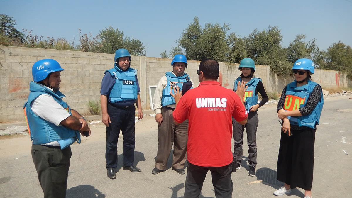 UNMAS delivers explosive risk reduction training to UN personnel.