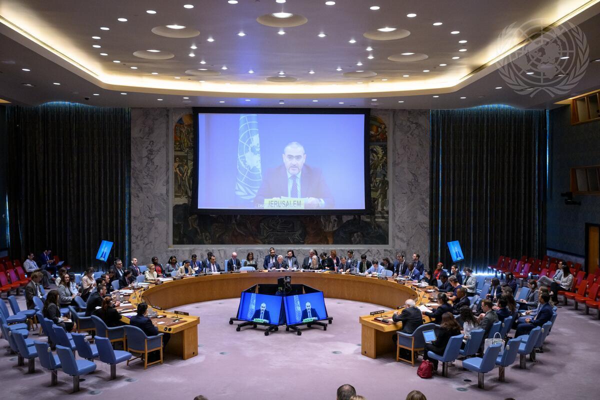 Security Council Meets on Situation in Middle East, Including Palestinian Question security council briefing