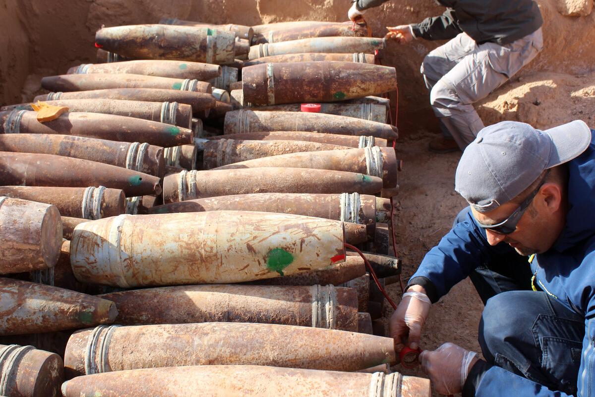 UNMAS and partners provide Explosive Ordnance Disposal response in Libya to facilitate humanitarian activities, early recovery, and to prepare for the safe return of displaced people.