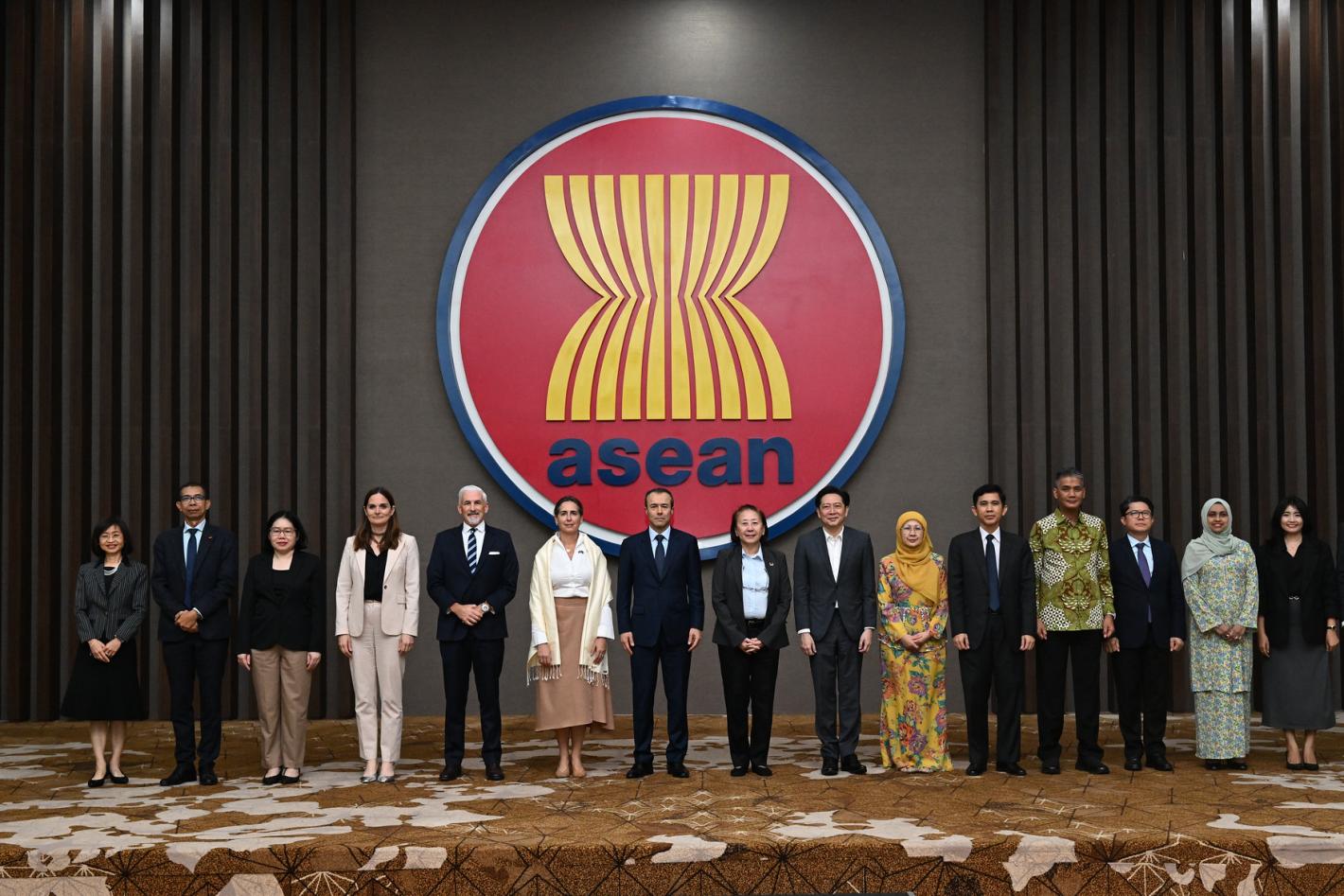 A group photo of the Committee of Permanent Representatives to ASEAN and the UN Delegation at ASEAN Secretariat in Jakarta, Indonesia. 19 May 2026.