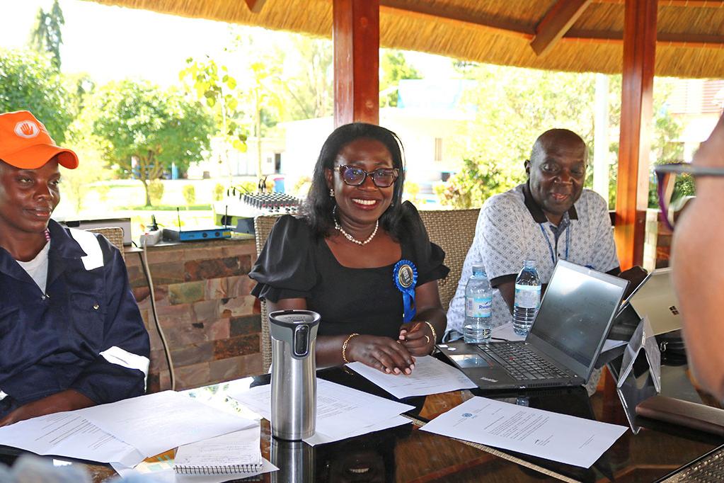 Chief LARRMU, Elise Metougue (C)  and ISO Consultant (R).