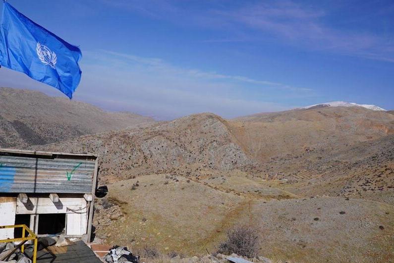 UNIFIL peacekeeper outpost at the Blue Line in Lebanon.