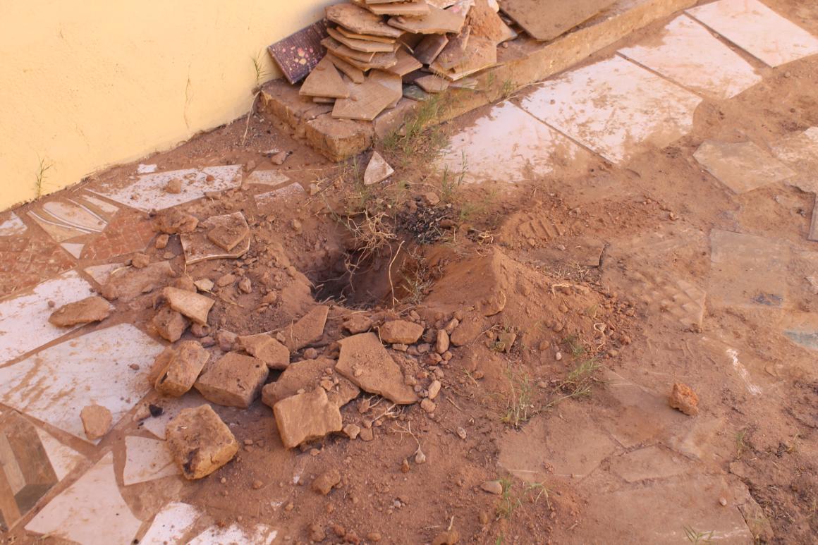 UXO found in the yard