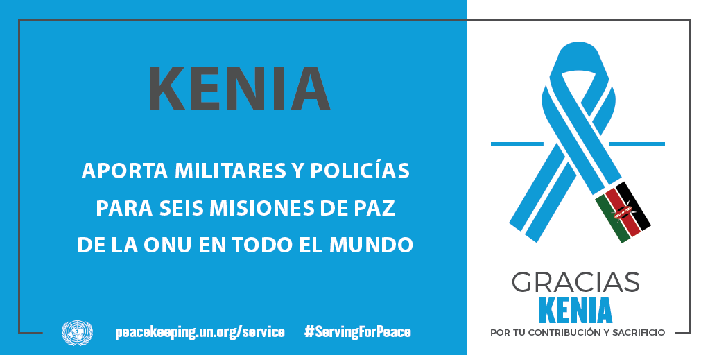 Kenia aporta militares y policías para seis misiones de paz de la ONU en todo el mundo