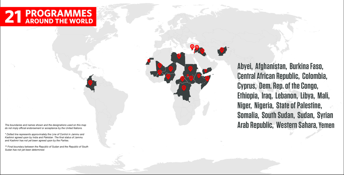 Carte des programmes à travers le monde