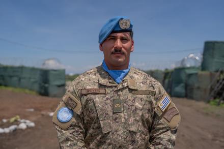 Sergeant Matias Reyes of Uruguay while serving with MONUSCO.